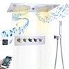 Matte Black Thermostatic Shower Faucet Set