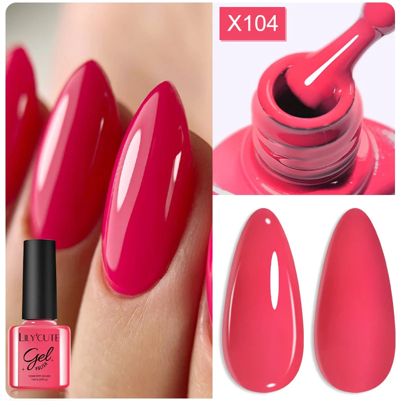 LILYCUTE 7ml Macaron Cream Gel Nail Polish