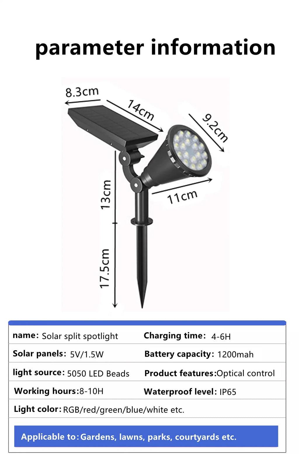 18 LED RGB spotlights
