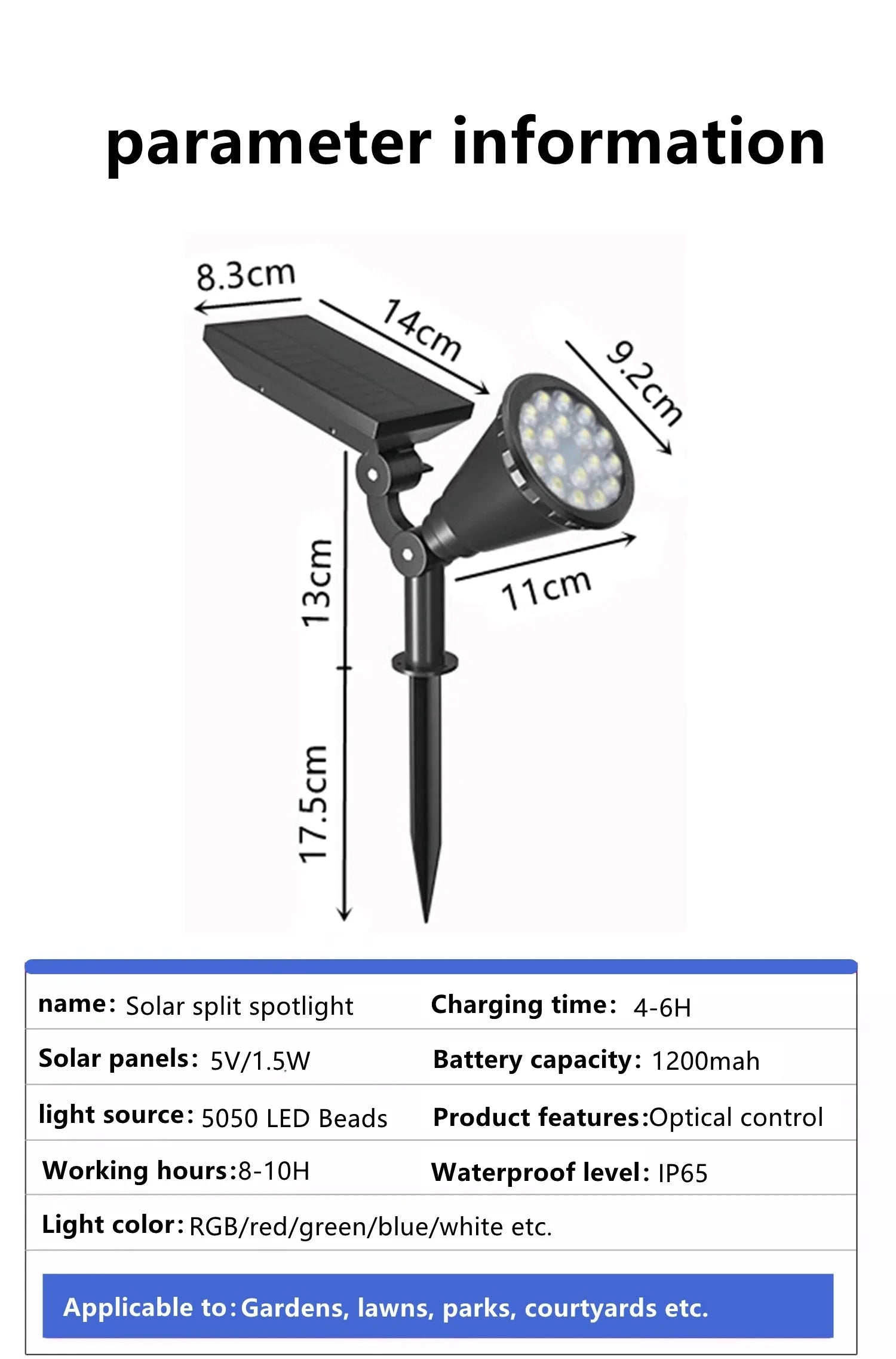 18 LED RGB spotlights