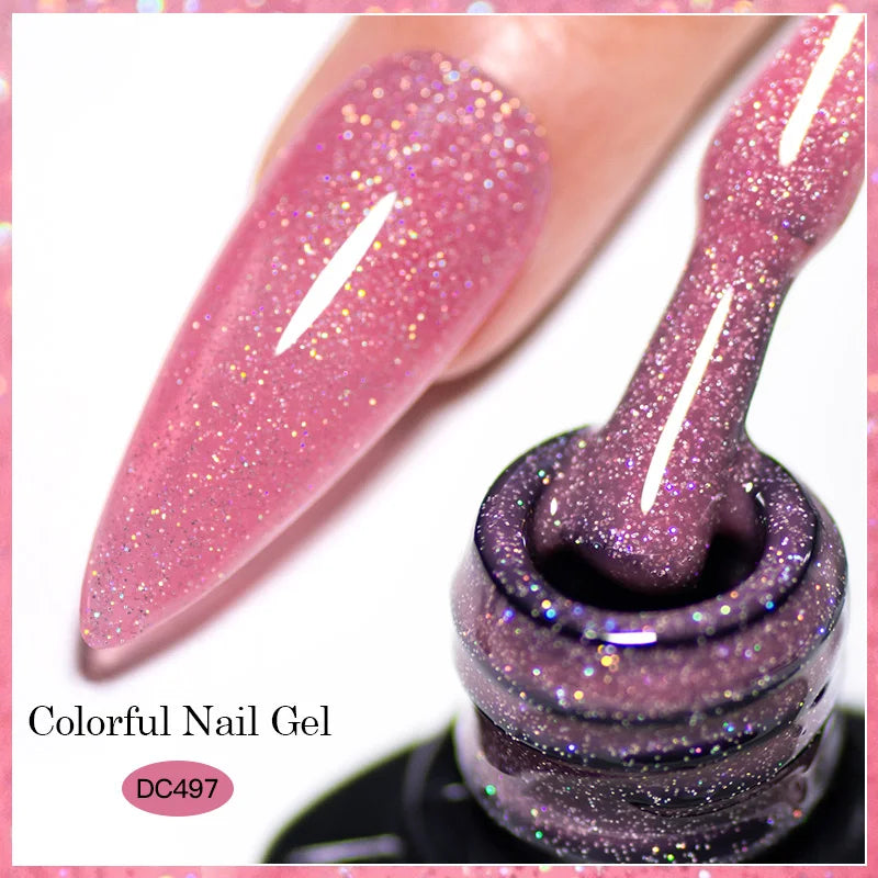 Gold Sliver Reflective Nail Gel Polish