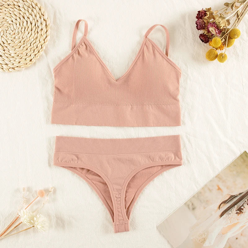 Women Underwear Set, Lingerie Panties Bra
