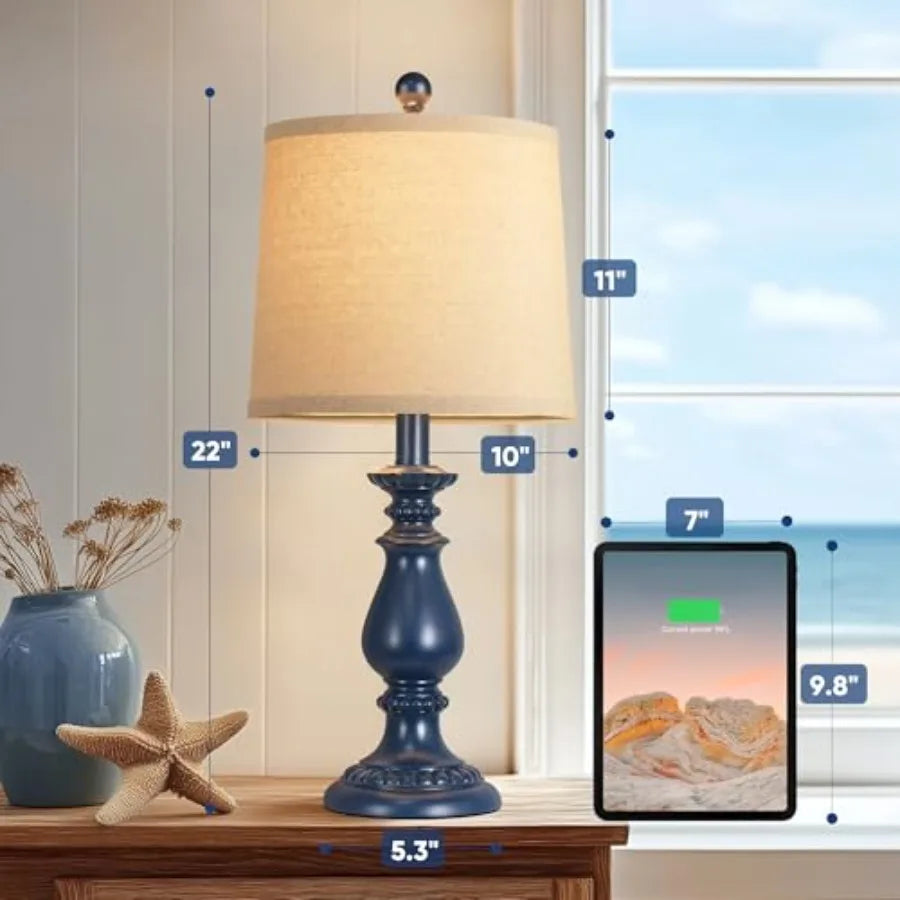 Farmhouse Table Lamp Set