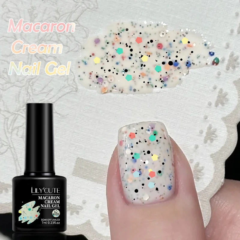 LILYCUTE 7ml Macaron Cream Gel Nail Polish
