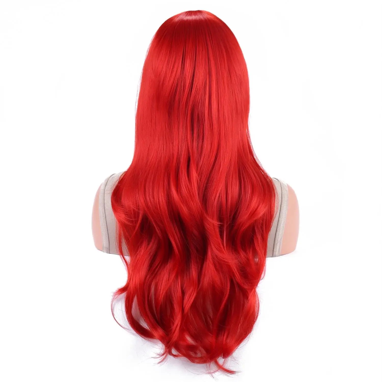 Long Red Curly Body Wave Wig