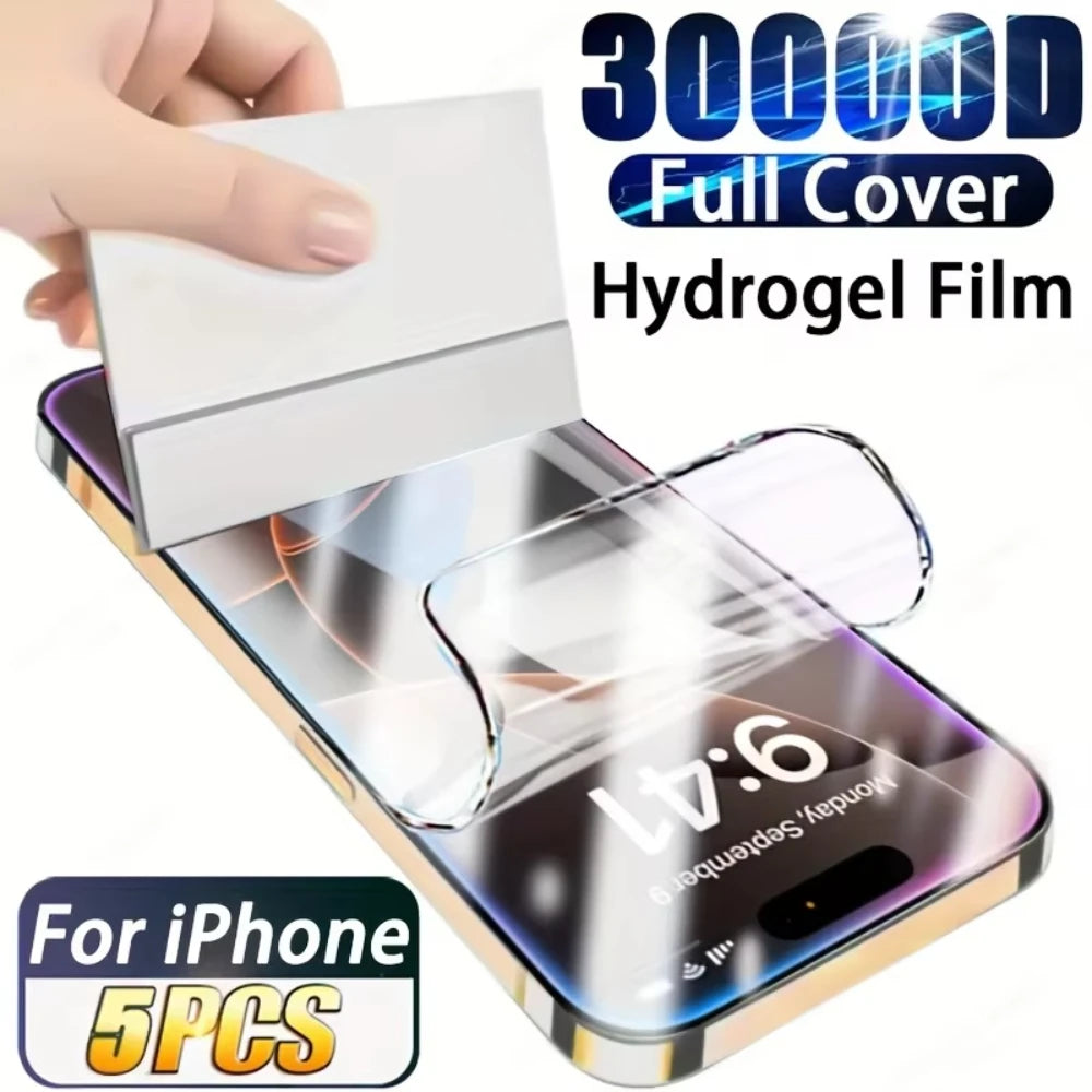 5Pcs Hydrogel film screen protector  for IPhone