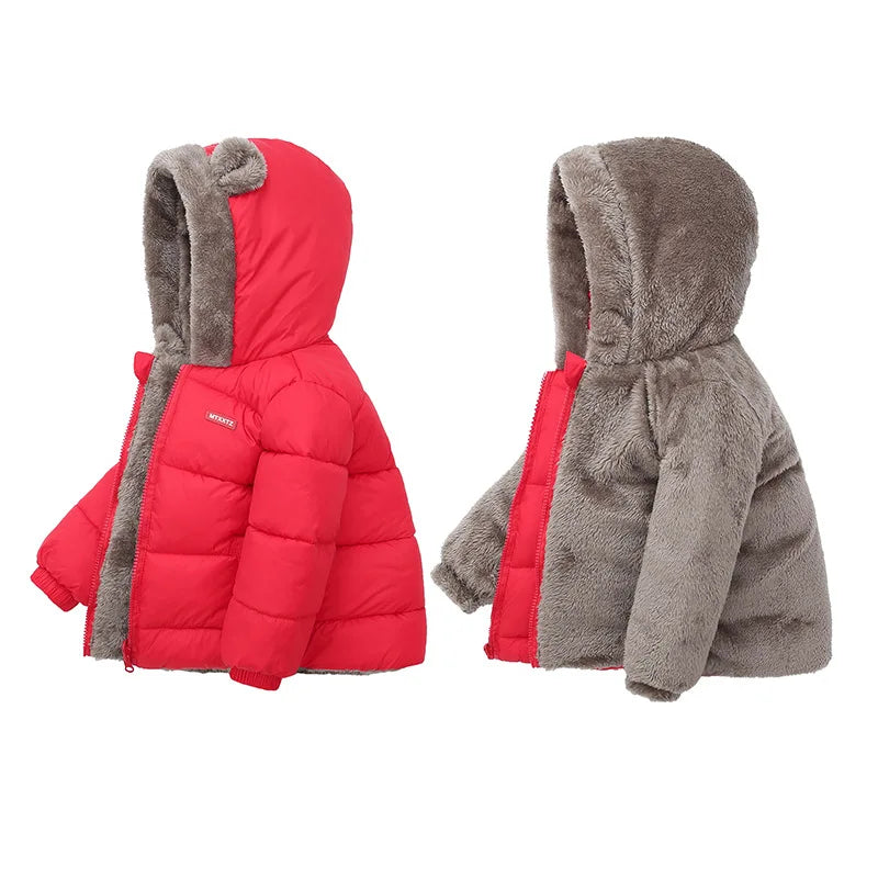 Baby Boys Girls Jacket Hooded Cotton Outerwear Children's
