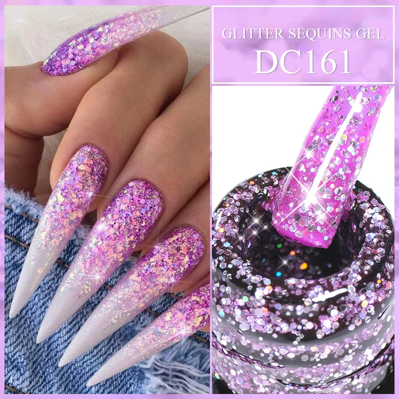 Gold Sliver Reflective Nail Gel Polish