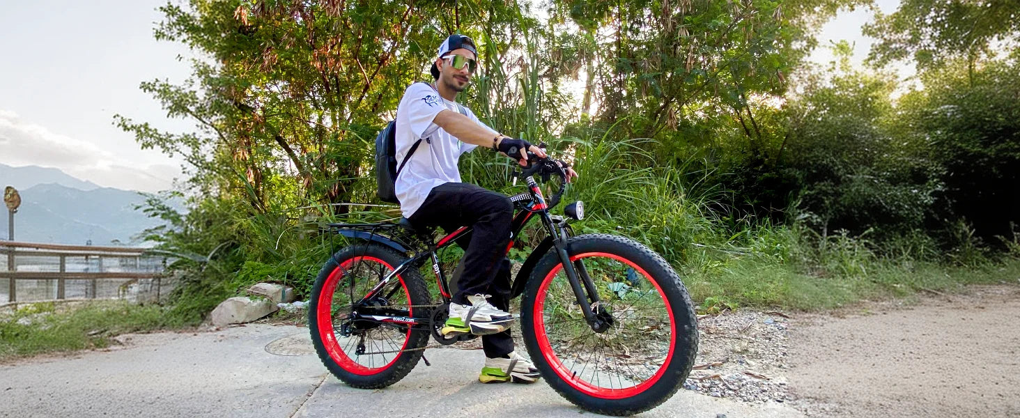 1500W Fat Tire Electric Bike for Adults 26"x4.0 All Terrain Ebike 34MPH