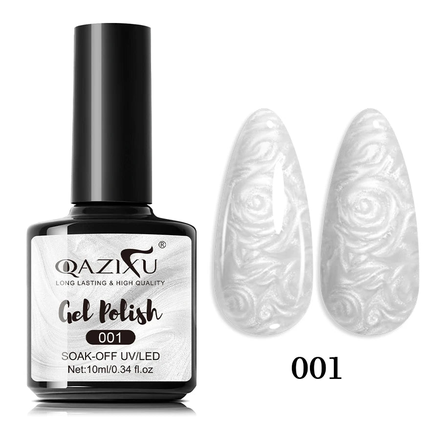 1/6Pcs Grey White Color Nail Gel Polish