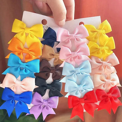 10Pcs Cute Bows Baby Hair Clips for Baby Girl