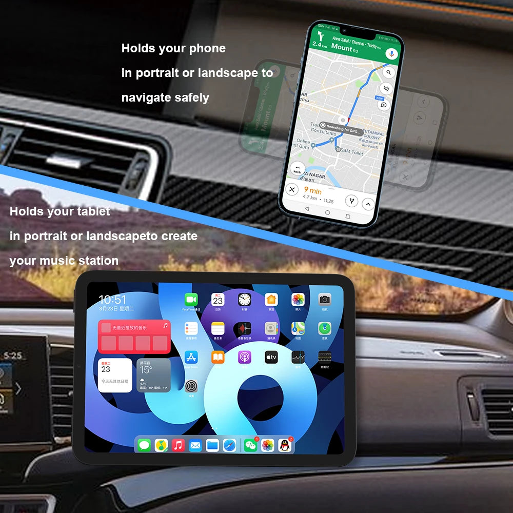Magnetic Car Phone Mount Rectangle Flat Phone Holder