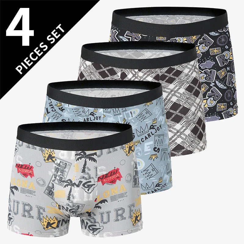 4/5Pcs MEN'S Waist plus Size Underwear