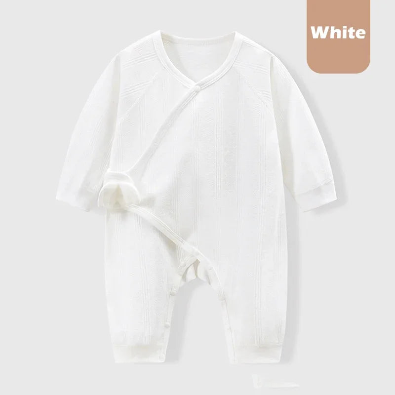 Newborn Romper with Soft Knit Long Sleeve Wrap Onesie