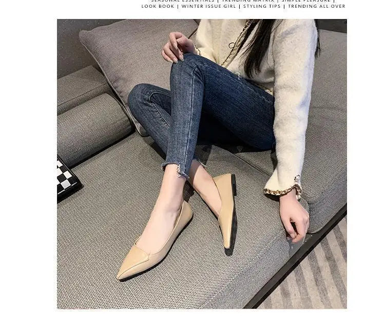 Women Fashion Pointed Toe Slip on Shoes