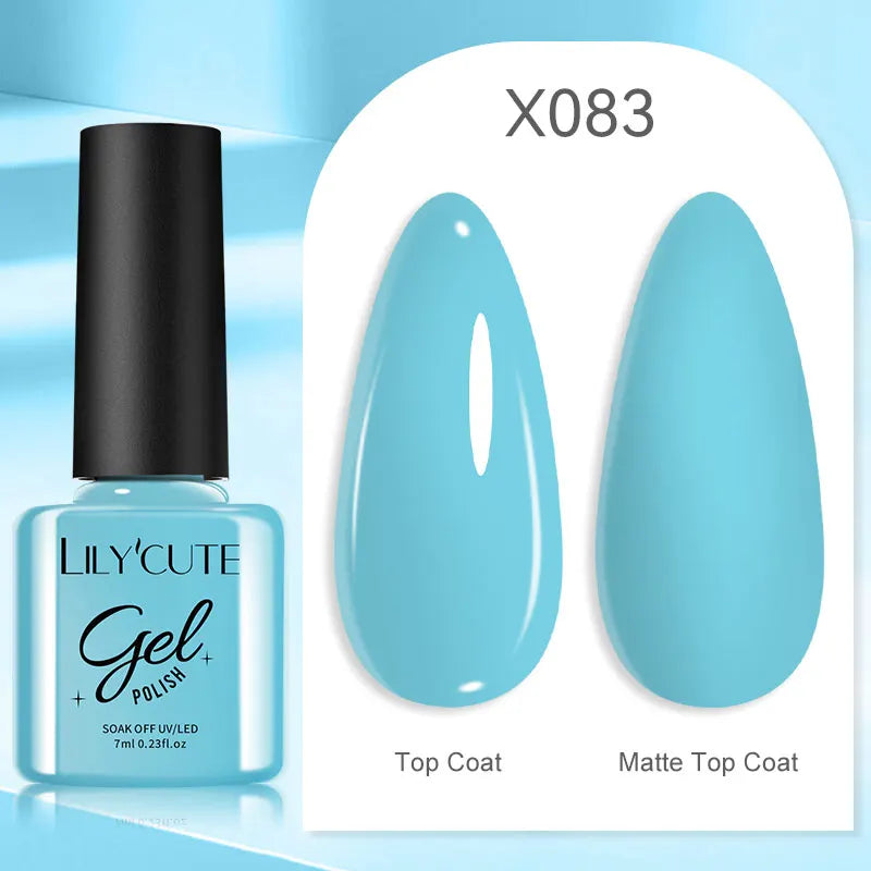 LILYCUTE Nude Crystal Rubber Base Gel Nail Polish