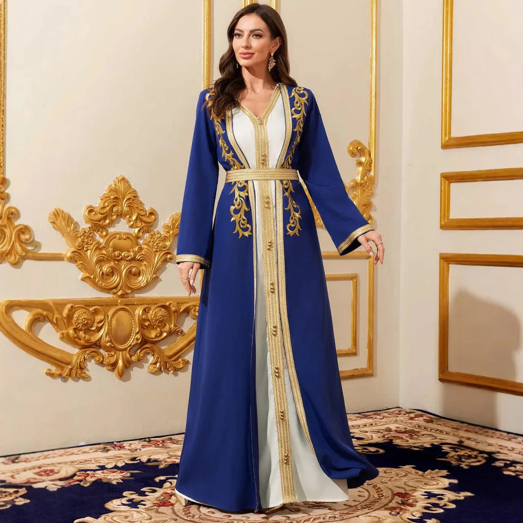 Muslim Sets Women Party Dresses , Kaftan Vestidos 2 Piece Suit