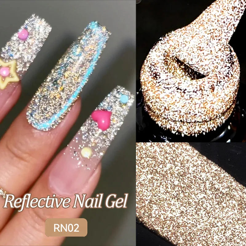 LILYCUTE Nude Crystal Rubber Base Gel Nail Polish