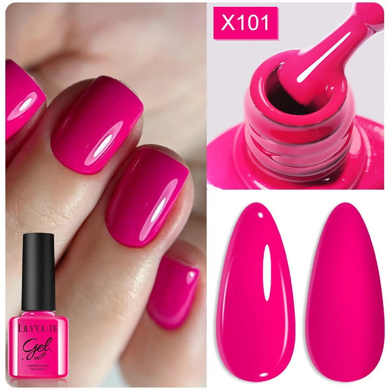 LILYCUTE 7ml Macaron Cream Gel Nail Polish