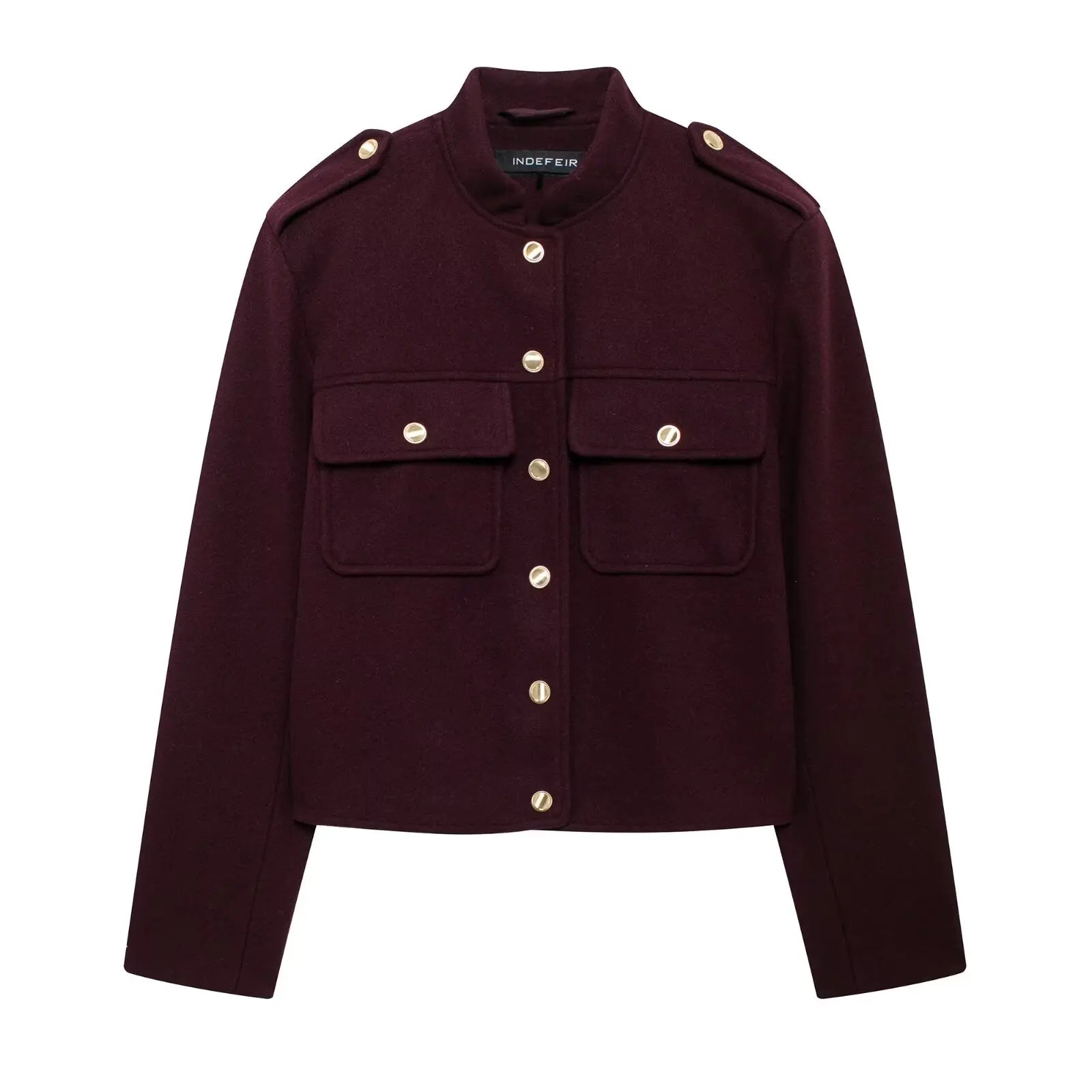 Women Soft Tweed Bomber Jacket