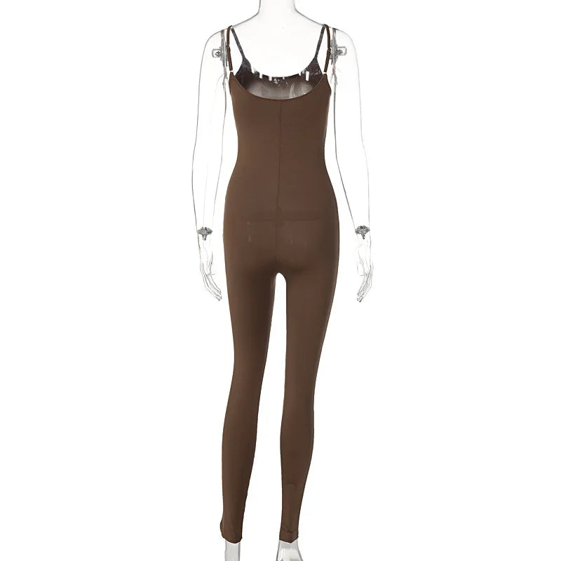 Women's Tight Fit One-Piece Suit High Waist Long Pants