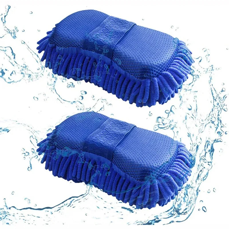 1/2pcs Microfiber Chenille Glove Car Wash