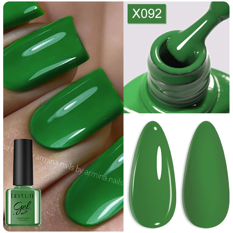 LILYCUTE Nude Crystal Rubber Base Gel Nail Polish