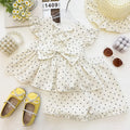 Sweet and Cute Solid Color Bow Girls Clothes