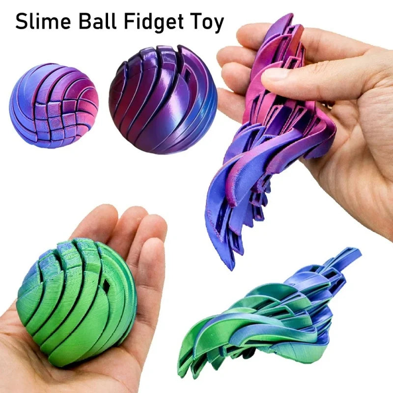 3D Printed Slime Ball Fidget Toy for Anxiety Stress Relief