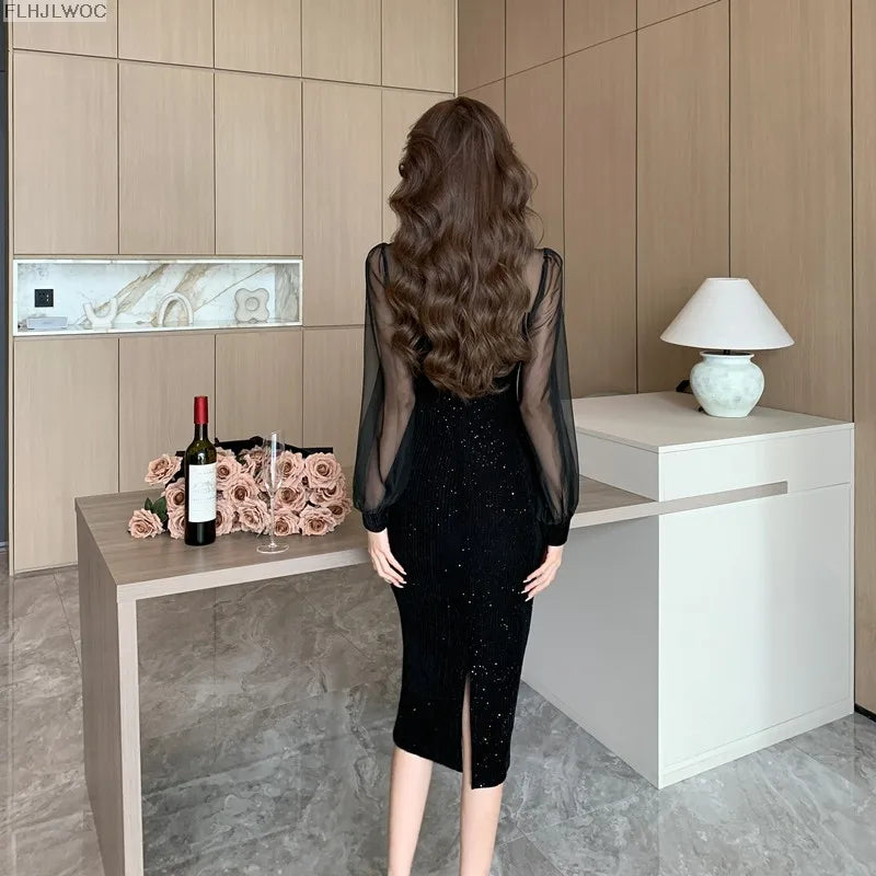 New Year French Design Party Dress Elegant