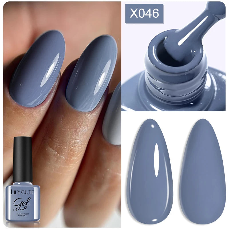 LILYCUTE Nude Crystal Rubber Base Gel Nail Polish
