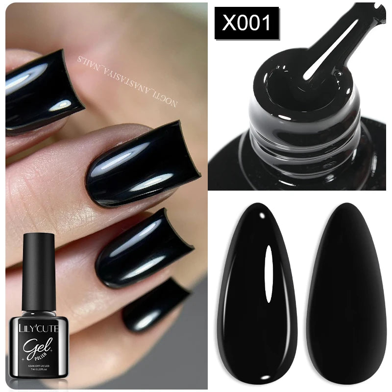 LILYCUTE Nude Crystal Rubber Base Gel Nail Polish