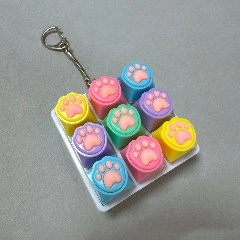 New Keys Button Keychain Stress Relief Toy