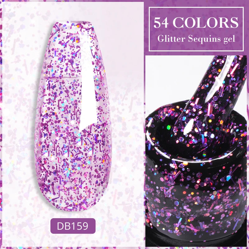 Gold Sliver Reflective Nail Gel Polish