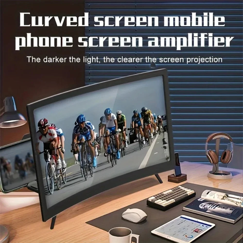 3D Mobile Phone Screen,12 Inch Enlarged Screen Foldable Holder