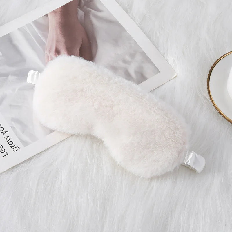 Cute Plush Imitation Rabbit Fur Sleep Eye Mask