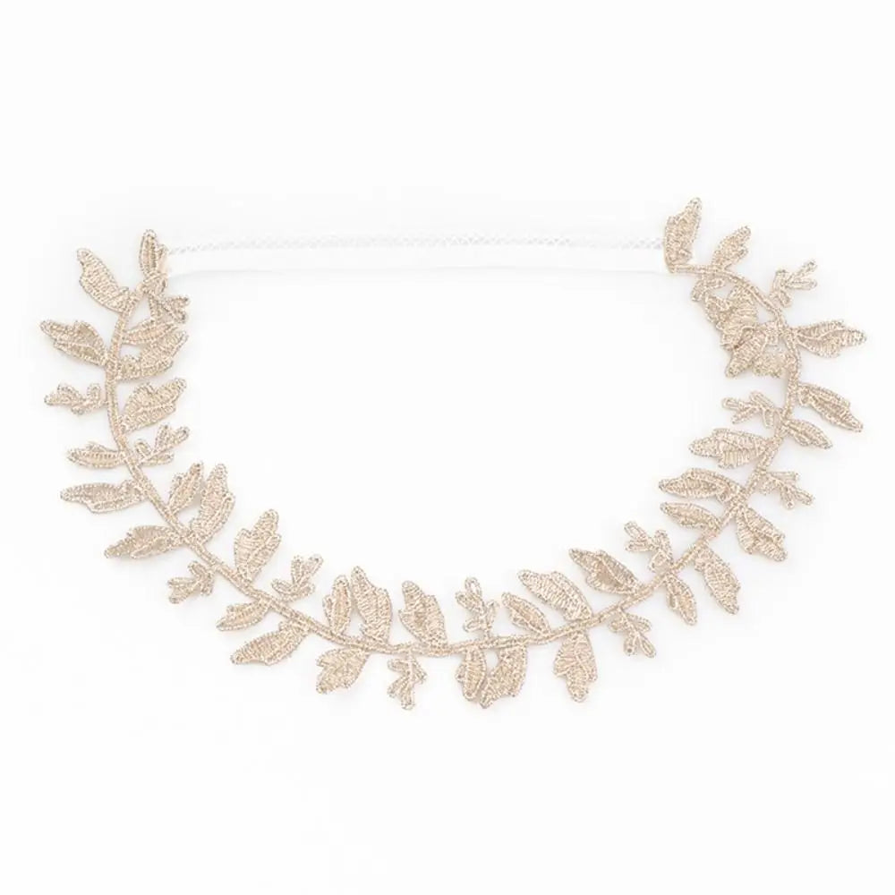Cute Lace Headband Soft Newborn Elastic Turban  Princess Gold Hairband