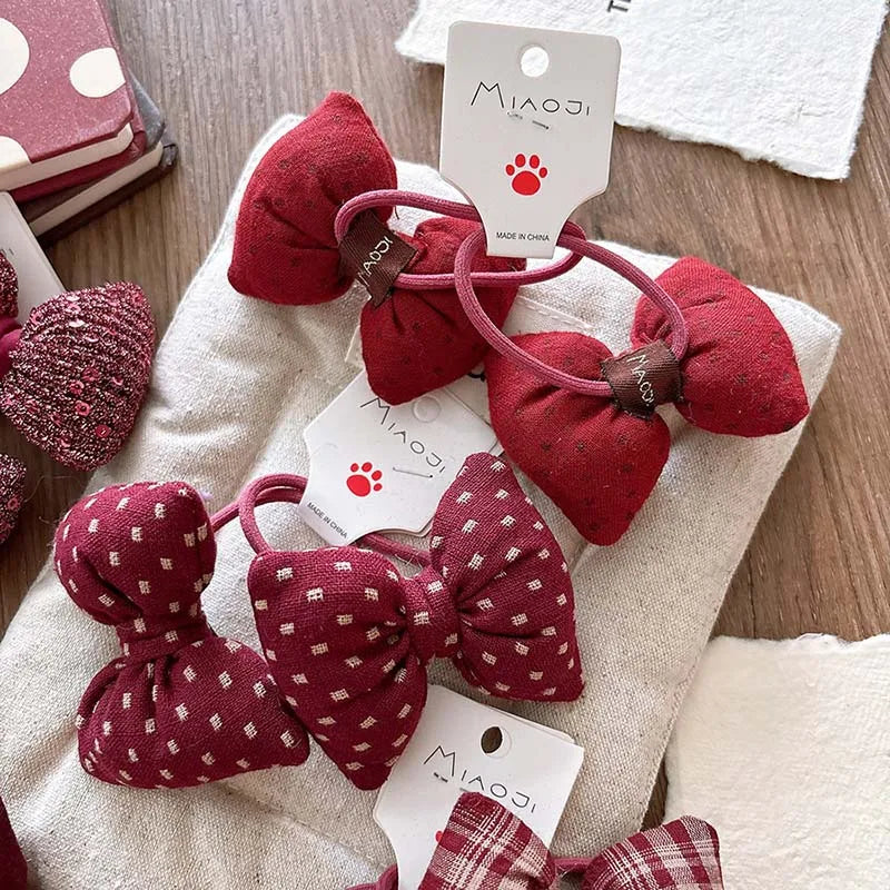 Children Bow Hair Rope Ring Baby Girls