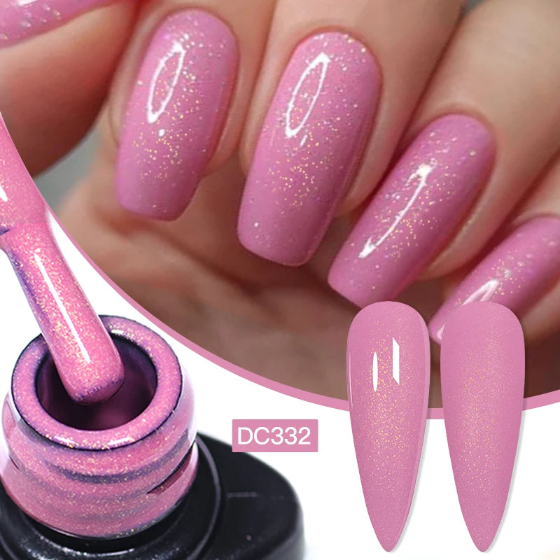 Gold Sliver Reflective Nail Gel Polish