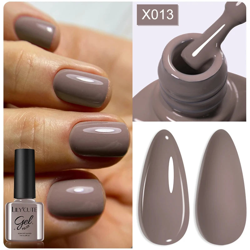 Brown Red Purple Nail Gel Polish Coffee Color Series