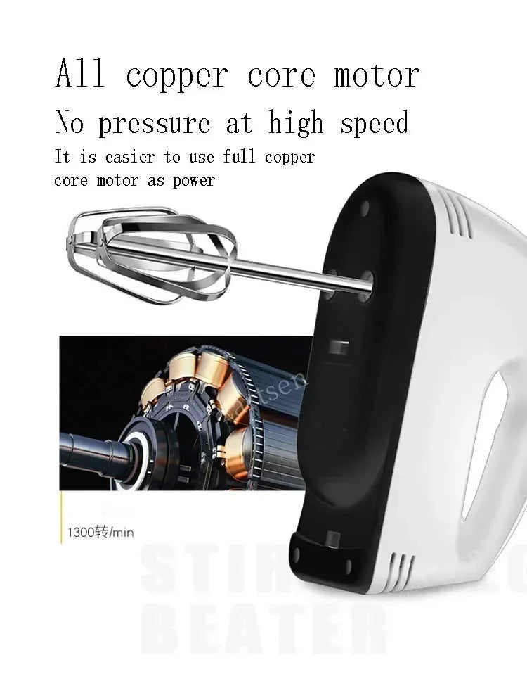 Multifunctional 7 Speed Mini Mixer Electric, Automatic Cream Food Cake Baking Dough Mixer