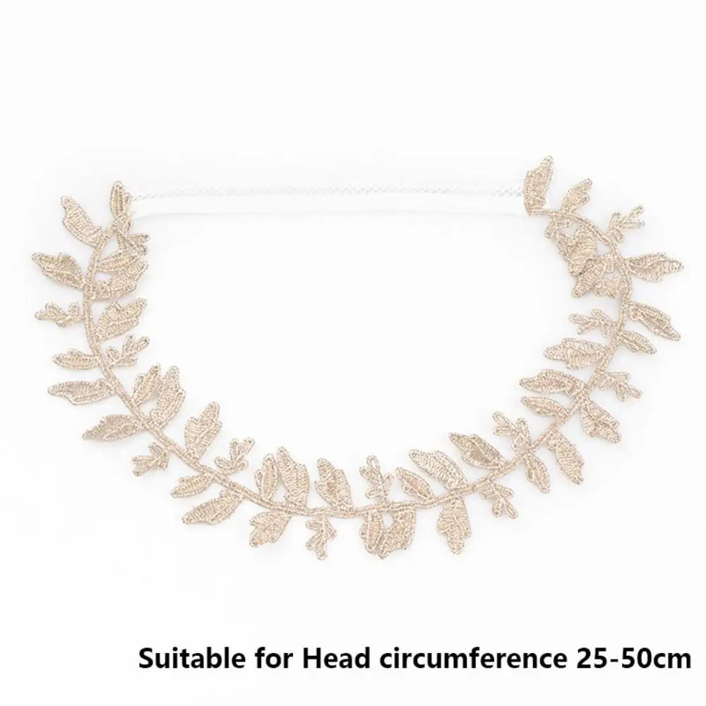 Cute Lace Headband Soft Newborn Elastic Turban  Princess Gold Hairband