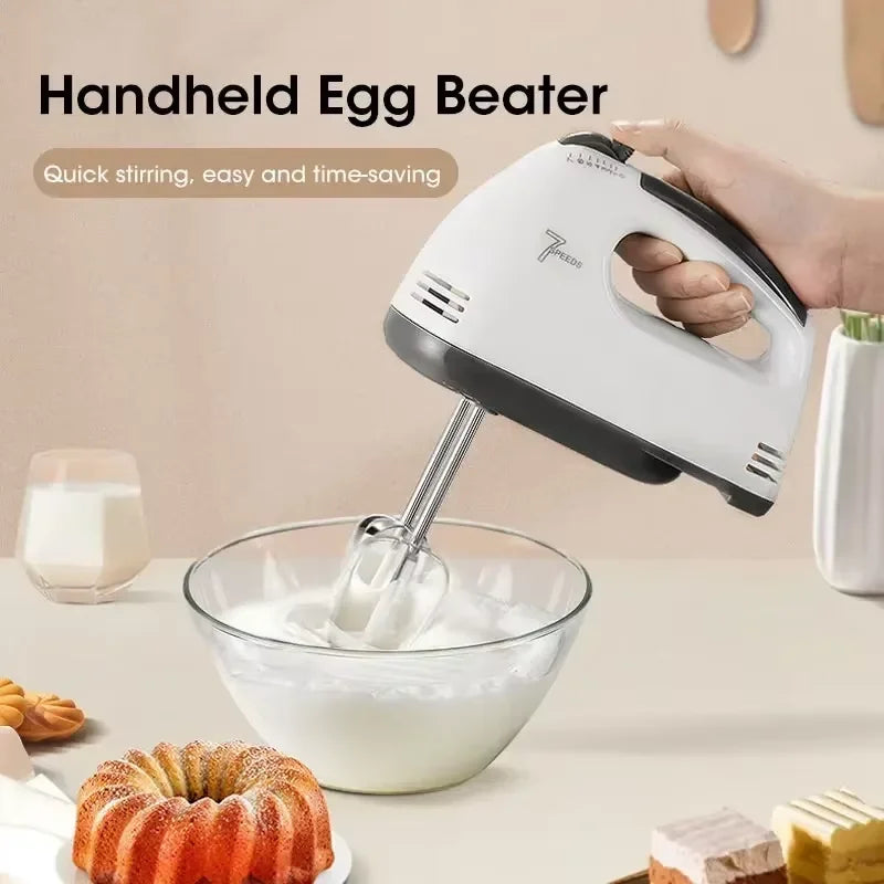 7-Speed Handheld Electric Egg Beater Mini Automatic Mixer