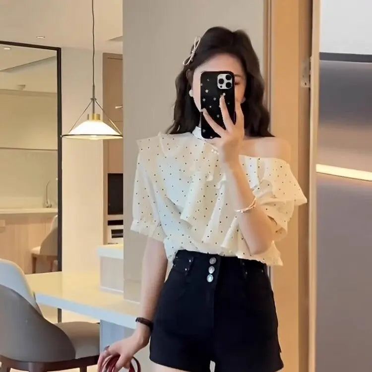 Summer New Design Sensation Small Crowd Chiffon Shirt