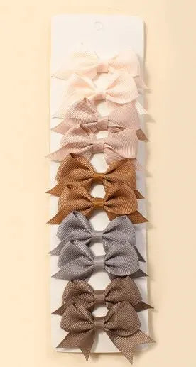 10Pcs Cute Bows Baby Hair Clips for Baby Girl
