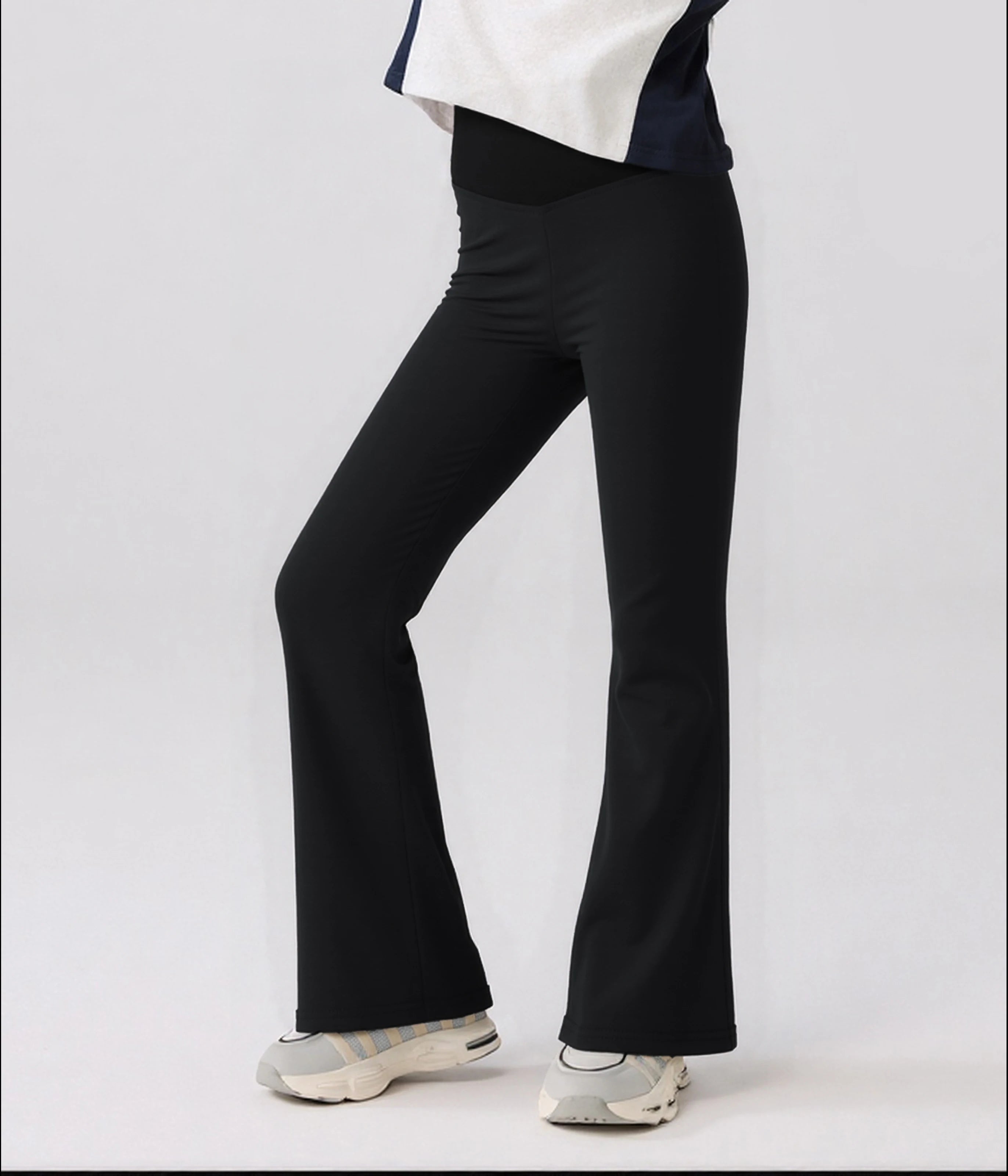 Girls Flared Pants High Waist Yoga Leggings
