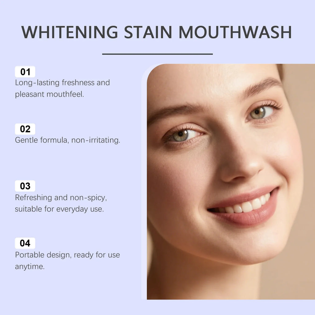 Stain Removing Mouthwash Deep Cleanses Peppermint