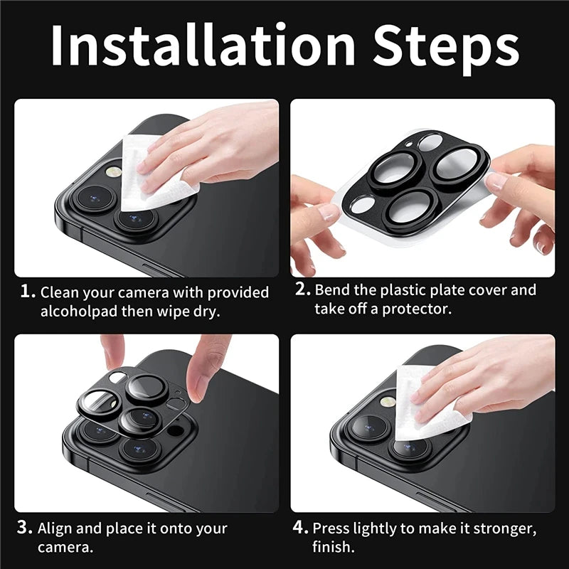 Metal Camera Lens Glass Protector For iPhones