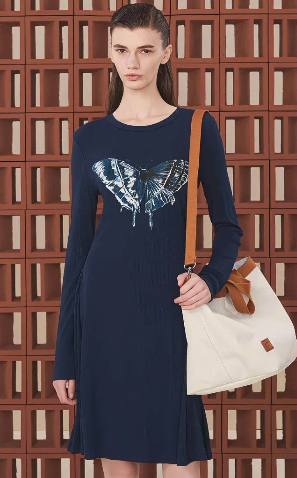 Round neck long dresses