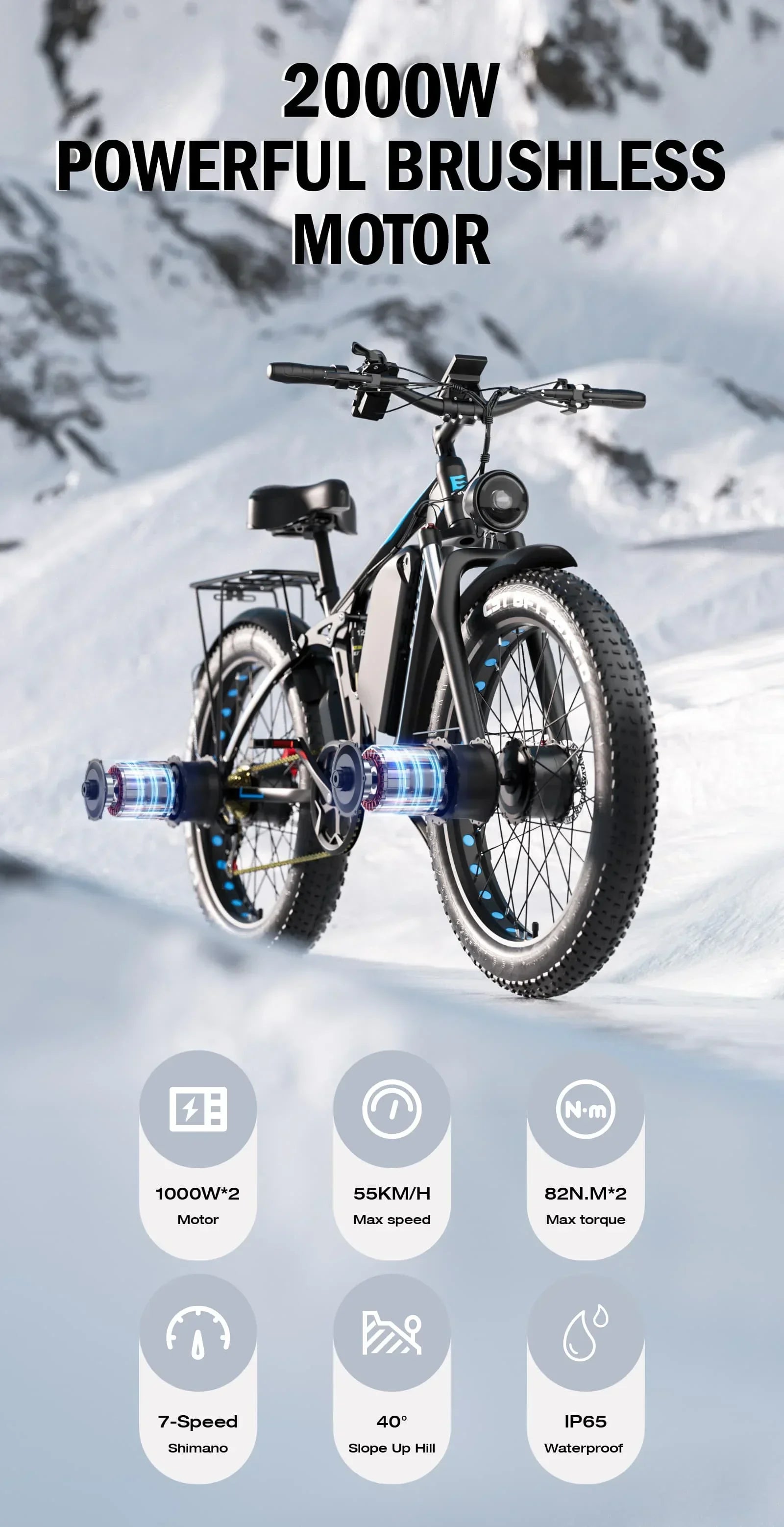 E-BYCCO EB7 Pro E-bike 3000W Dual Motor